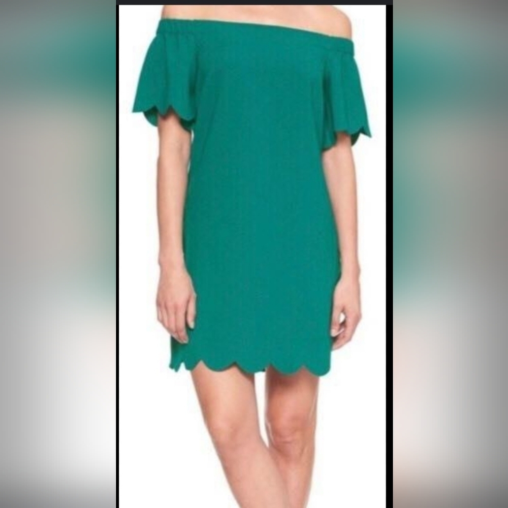 Banana Republic Teal Off-Shoulder Mini Dress